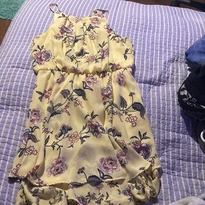 Yellow flowered dress